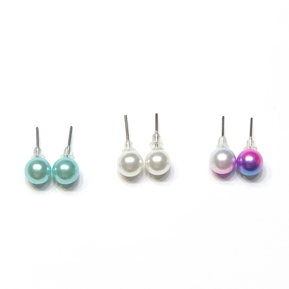 New 3 Pair Stud Earrings - Picture 2 of 3